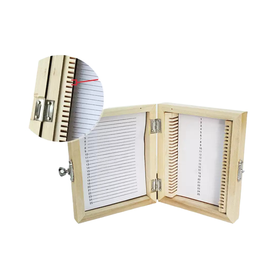 Pathology Slide Storage - Caja de madera para portaobjetos de