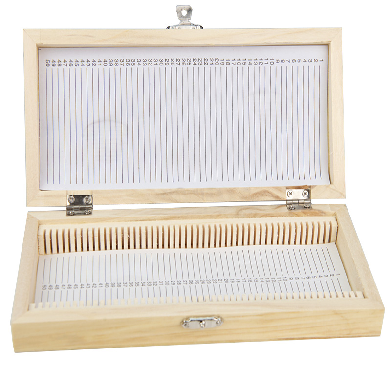Pathology Slide Storage - Caja de almacenamiento portátil de madera